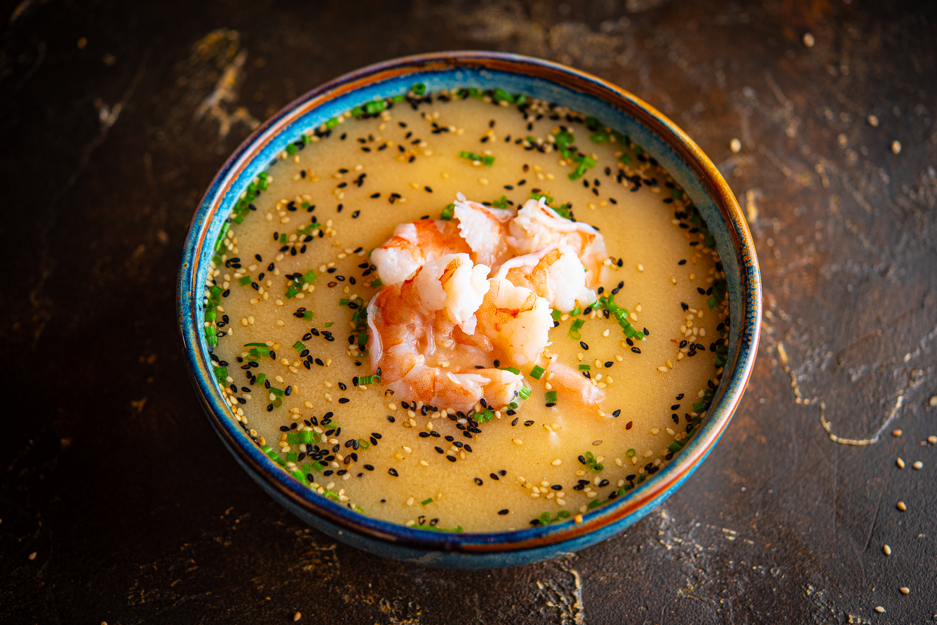 Miso with prawns